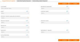 Request Review & Updates tab
